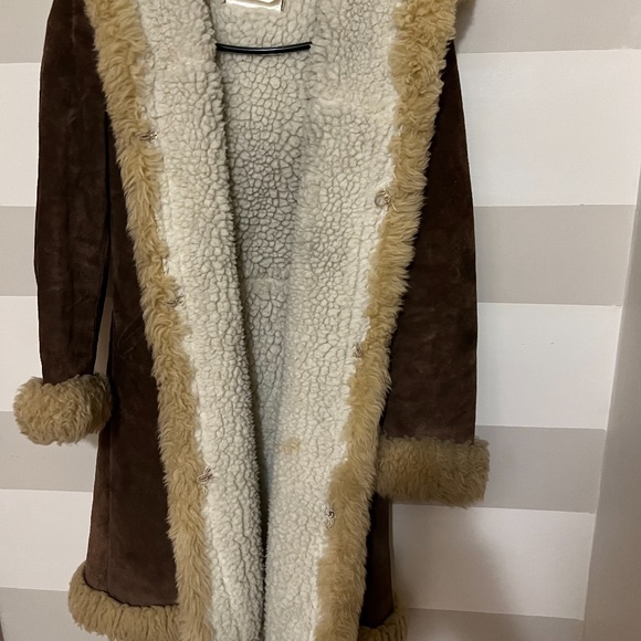 Vintage Suede lambskin lined Coat - Picture 4 of 4